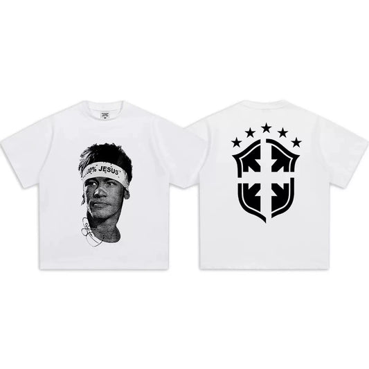 NEYMAR 100% JESUS GRAPHIC T-SHIRT