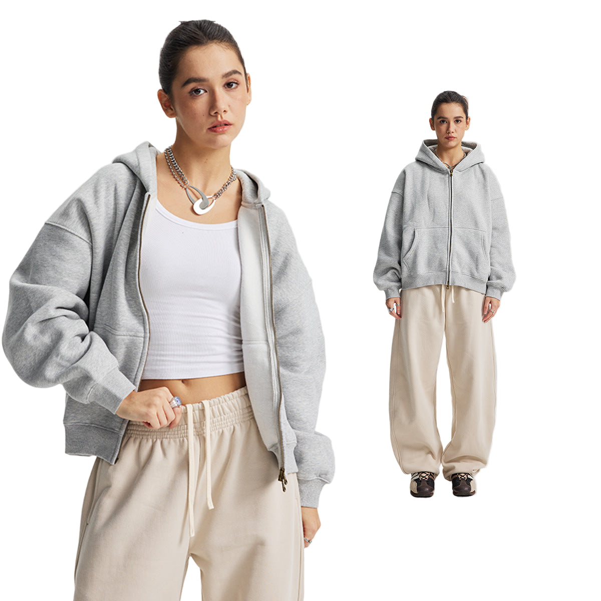 GOLDENSTARS - BOXY ZIP UP