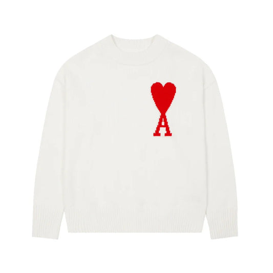 HEART-CREW NECK SWEATER